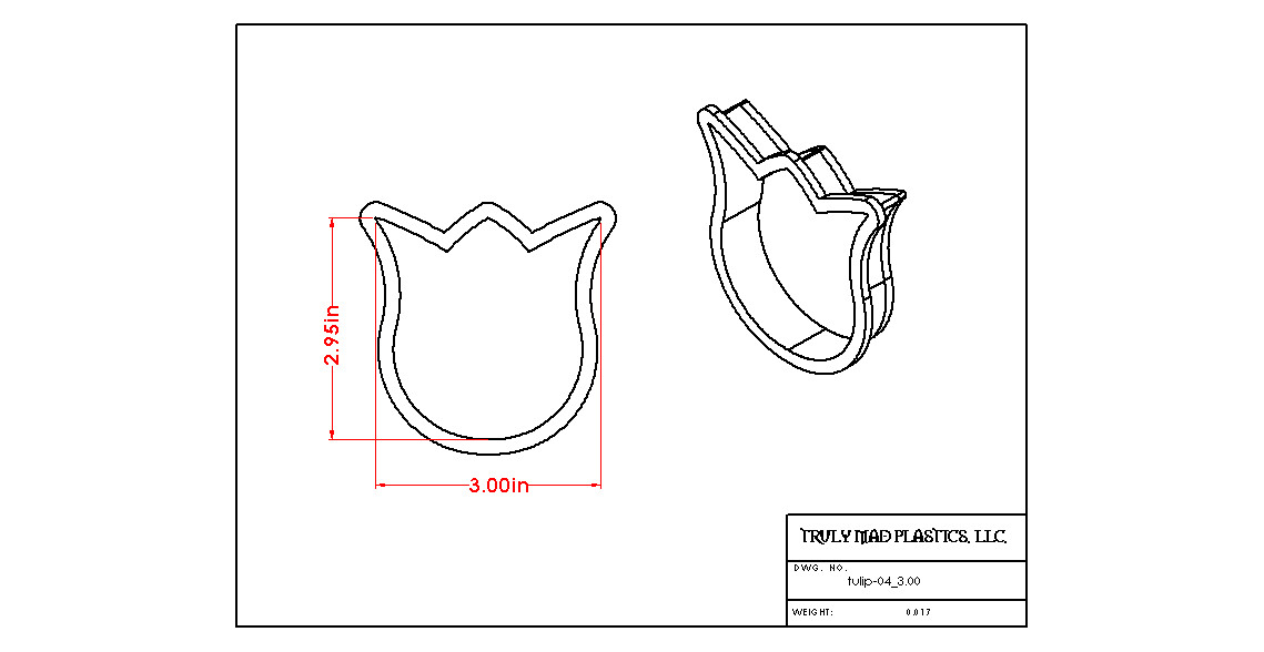 Tulip 04, Size: 3.00&quot;