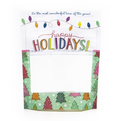 Happy Holiday Cookie Pouch (6.5″ x 8″ x 2.5″)