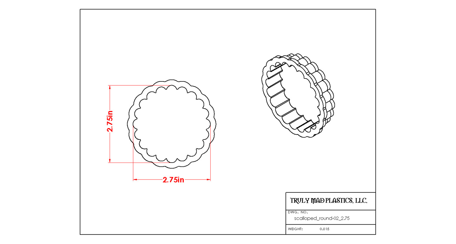 Scalloped Round 02, Size: 2.75&quot;
