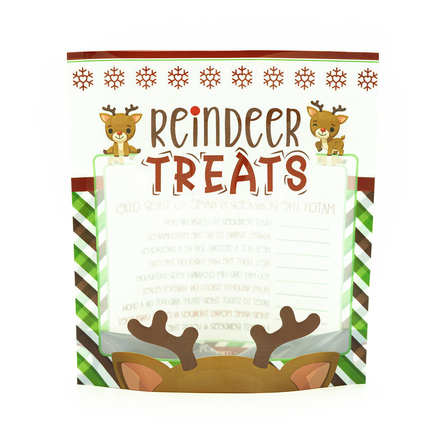 Reindeer Treats Cookie Pouch (5.5″ x 6″ x 2″)
