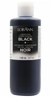 LorAnn Black Liquid Gel Color 4oz