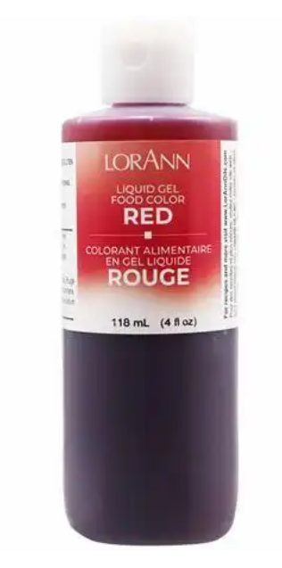 LorAnn Red Liquid Gel Color 4oz