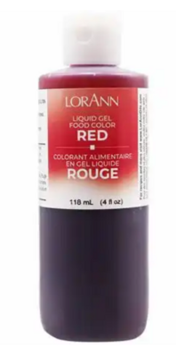 LorAnn Red Liquid Gel Color 4oz