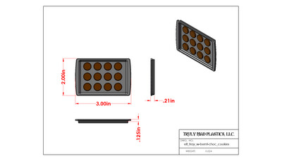 Elf Tray Mini Baking Sheet w/Burnt/Choc Cookies