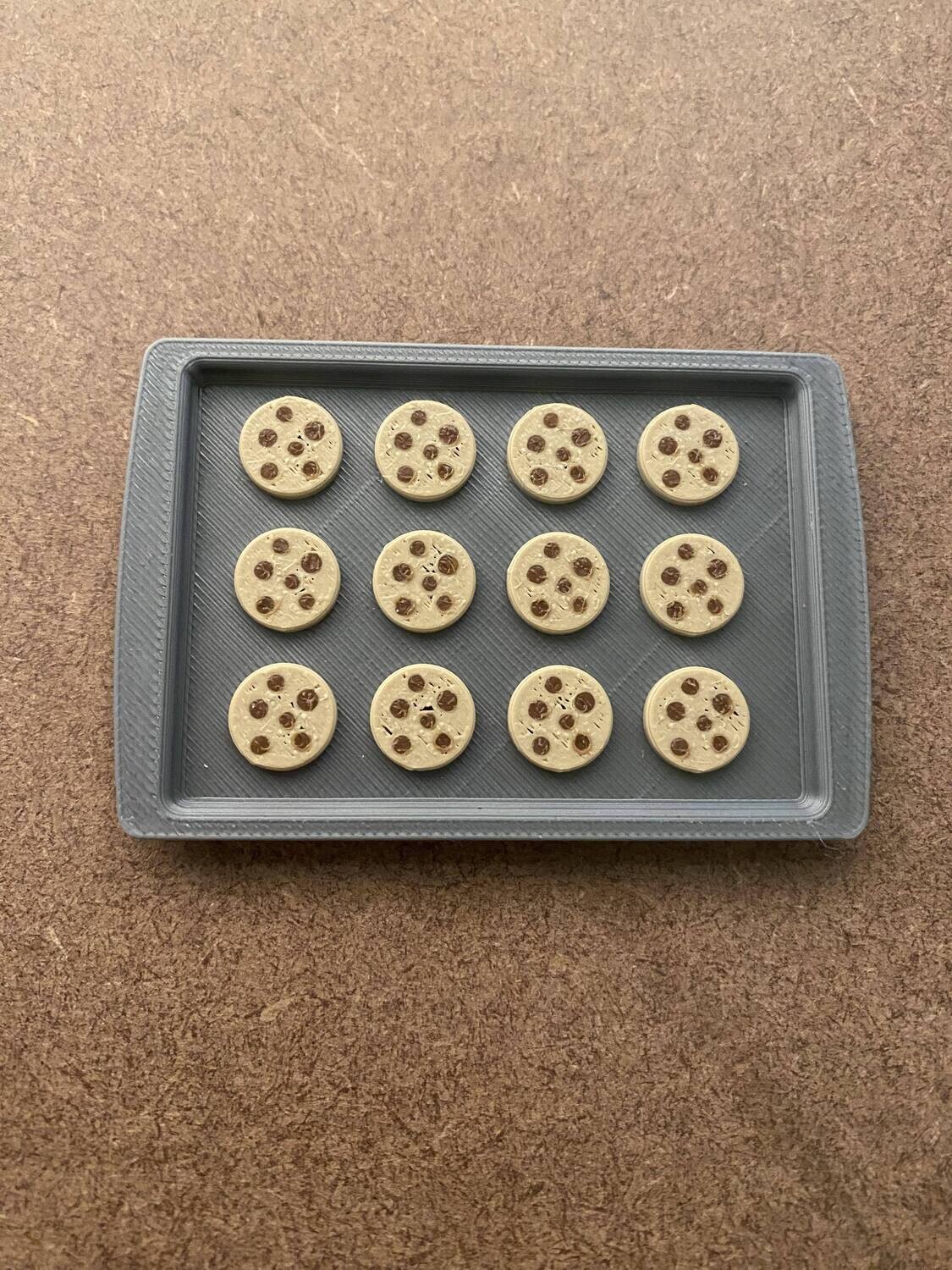 Elf Tray Mini Baking Sheet w/Choc Chip Cookies