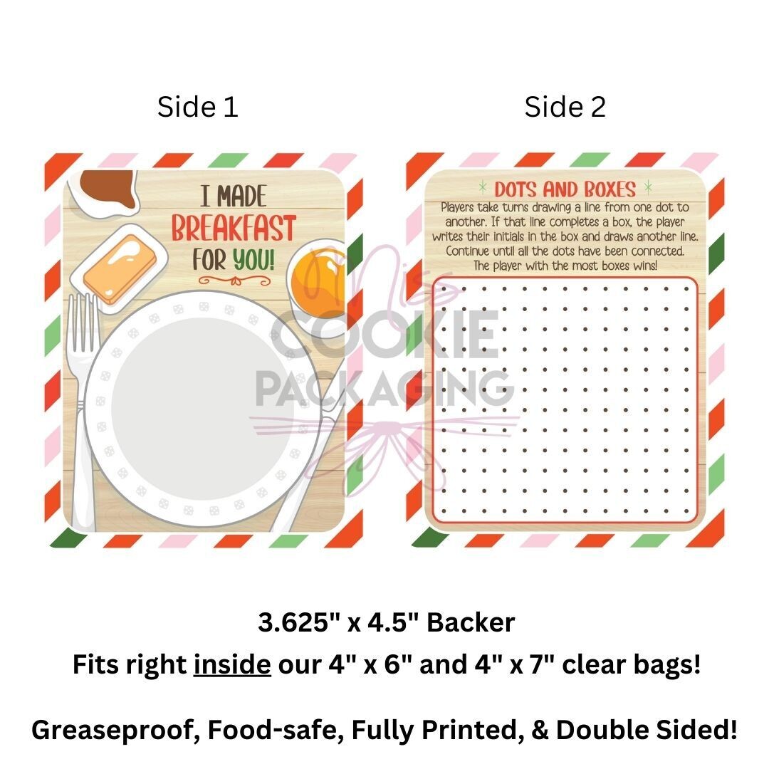 Greaseproof Backer Elf I Made Breakfast For You Card