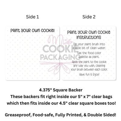Greaseproof Backer Paint Your Own Cookie