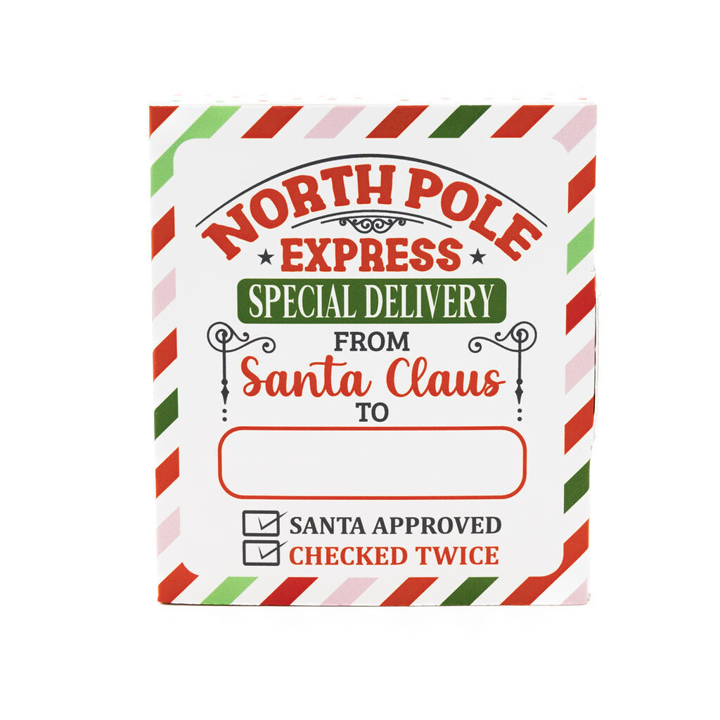 North Pole Express Santa Postcard Cookie Box
