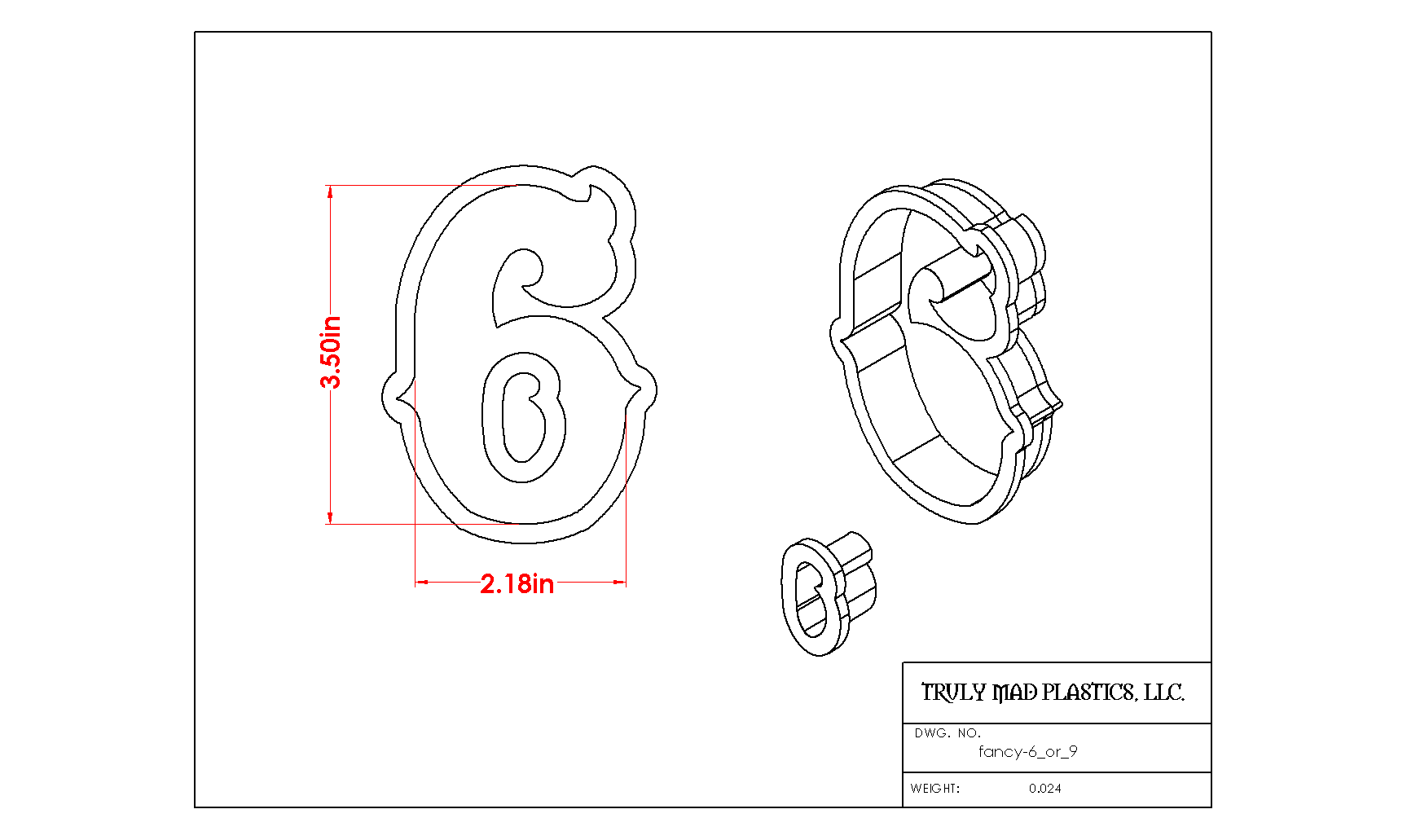 Fancy 6 or 9 (3.5")