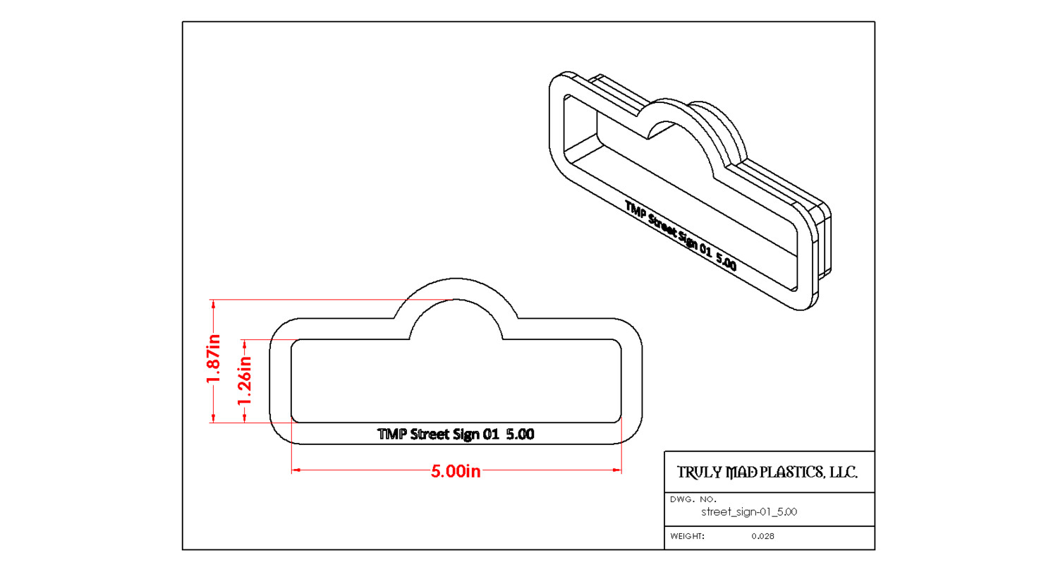 Street Sign 01, Size: 5.00&quot;