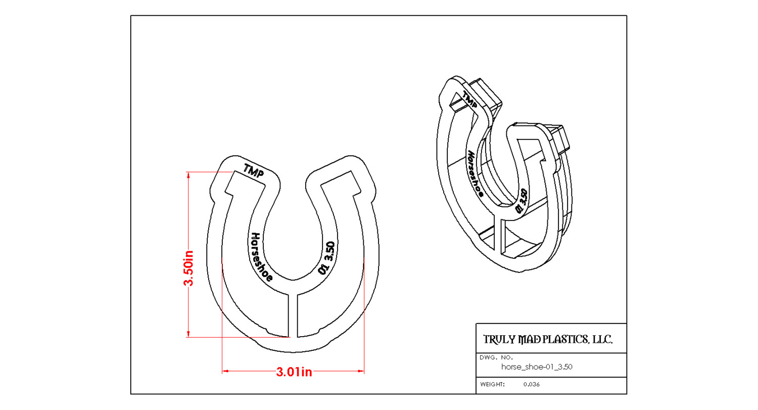 Horse Shoe 01, Size: 3.50&quot;