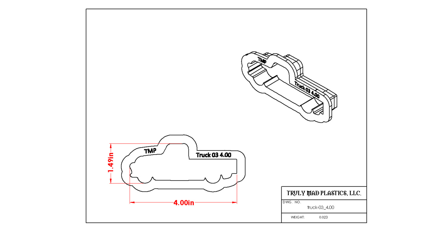 Truck 03, Size: 4.00&quot;