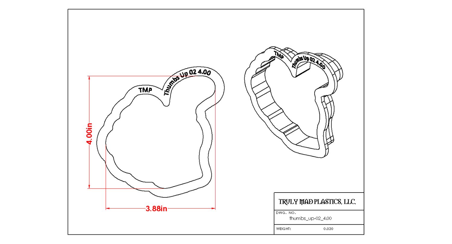 Thumbs Up 02, Size: 4.00&quot;
