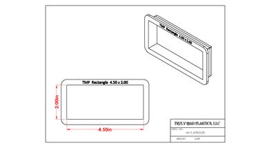 Rectangle 4.50&quot; x 2.00&quot;