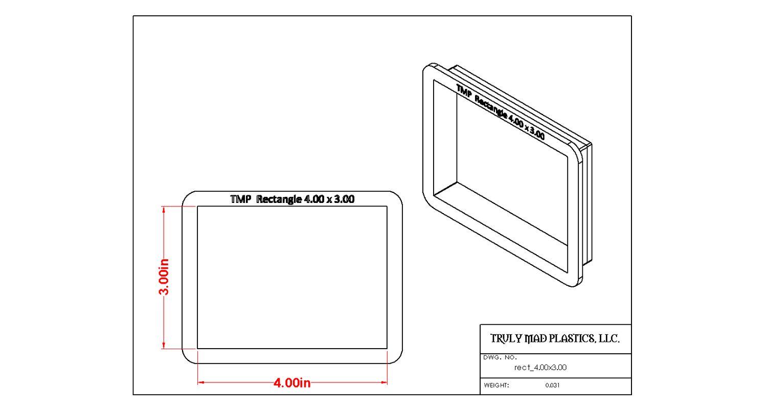 Rectangle 4.00&quot; x 3.00&quot;