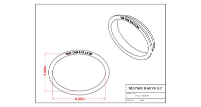 Oval 4.25&quot;  x 3.00&quot;