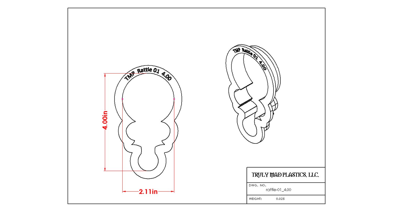 Rattle 01, Size: 4.00&quot;