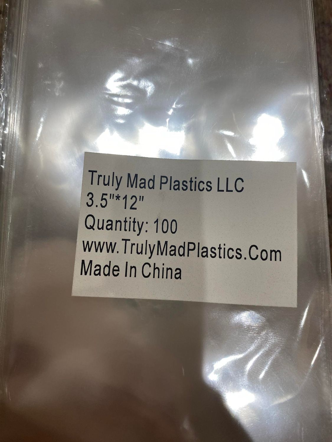 Super Clear Cello Bags 3.5&quot; x 12.0&quot; (100 pcs)