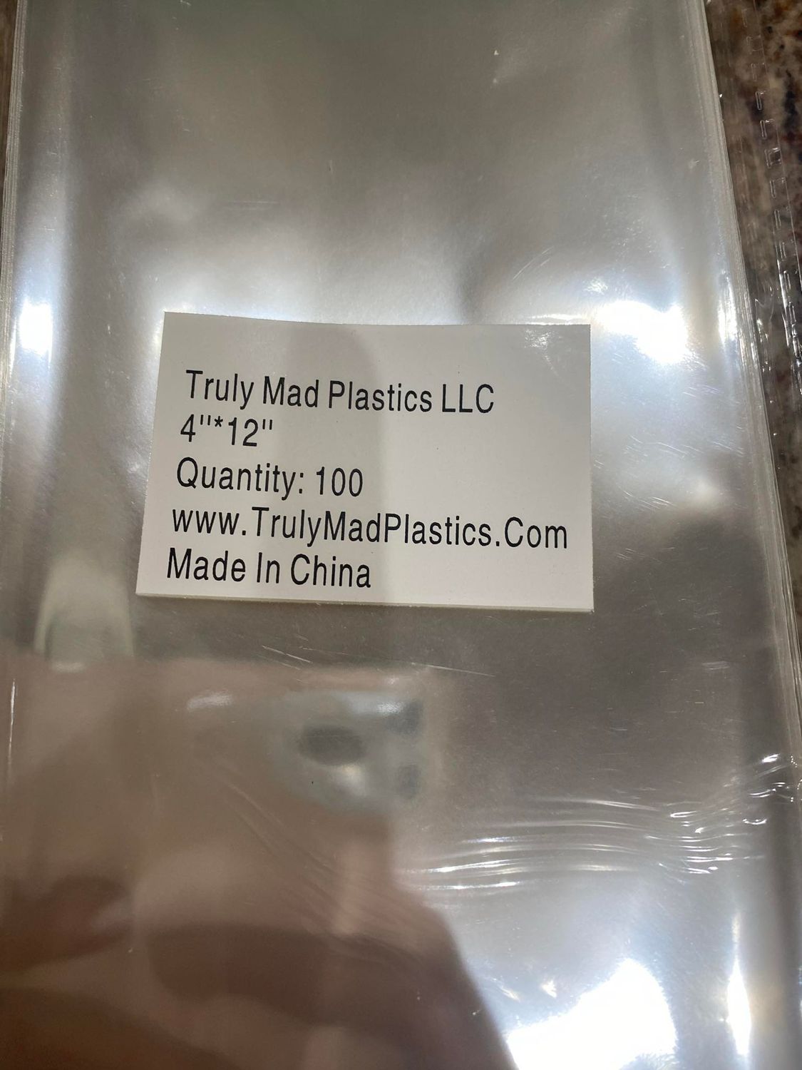 Super Clear Cello Bags 4.0&quot; x 12.0&quot; (100 pcs)