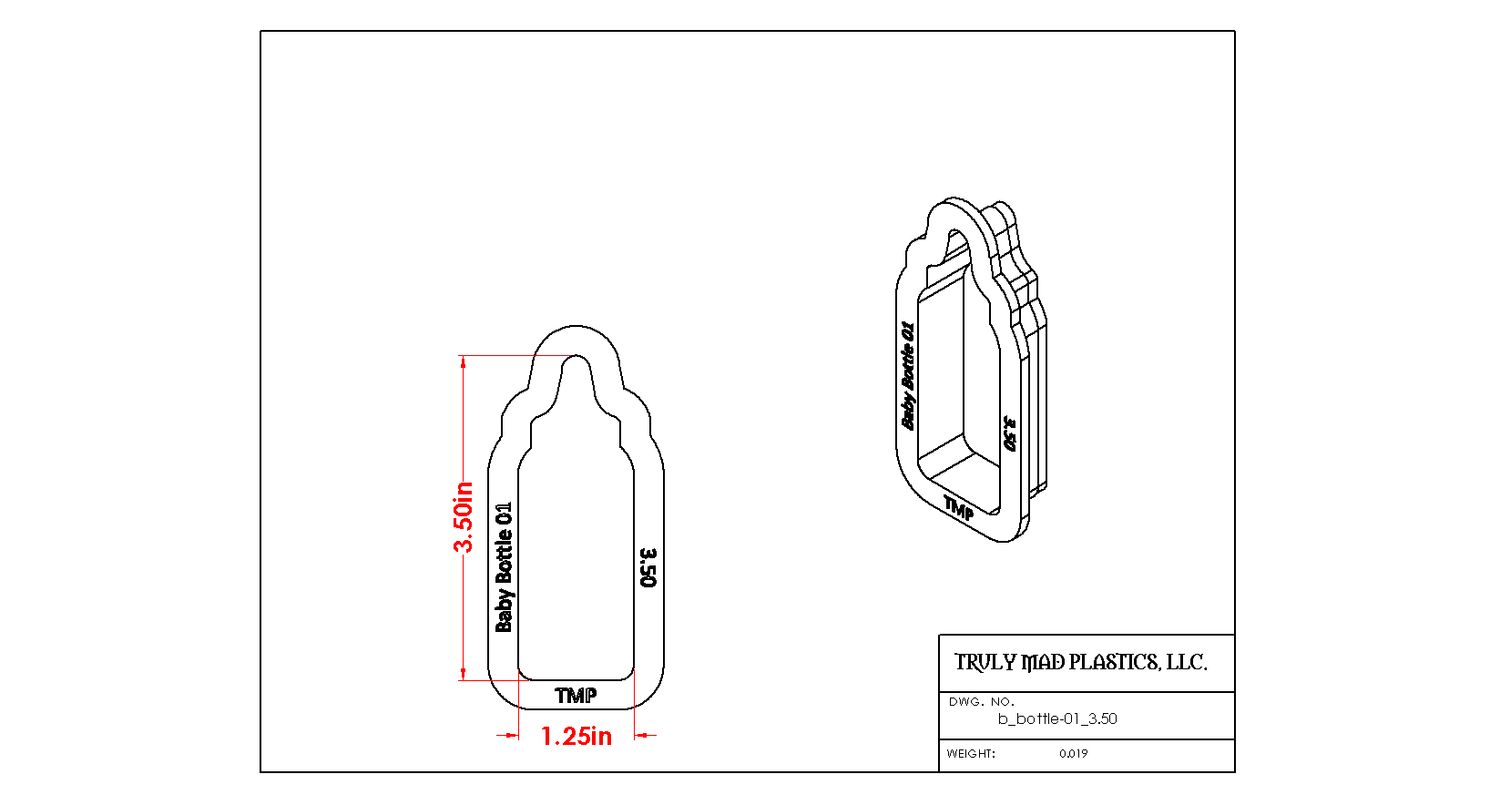 Baby Bottle 01, Size: 3.50&quot;