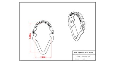 Ice Cream Cone 2 Scoop 02, Size: 4.00&quot;