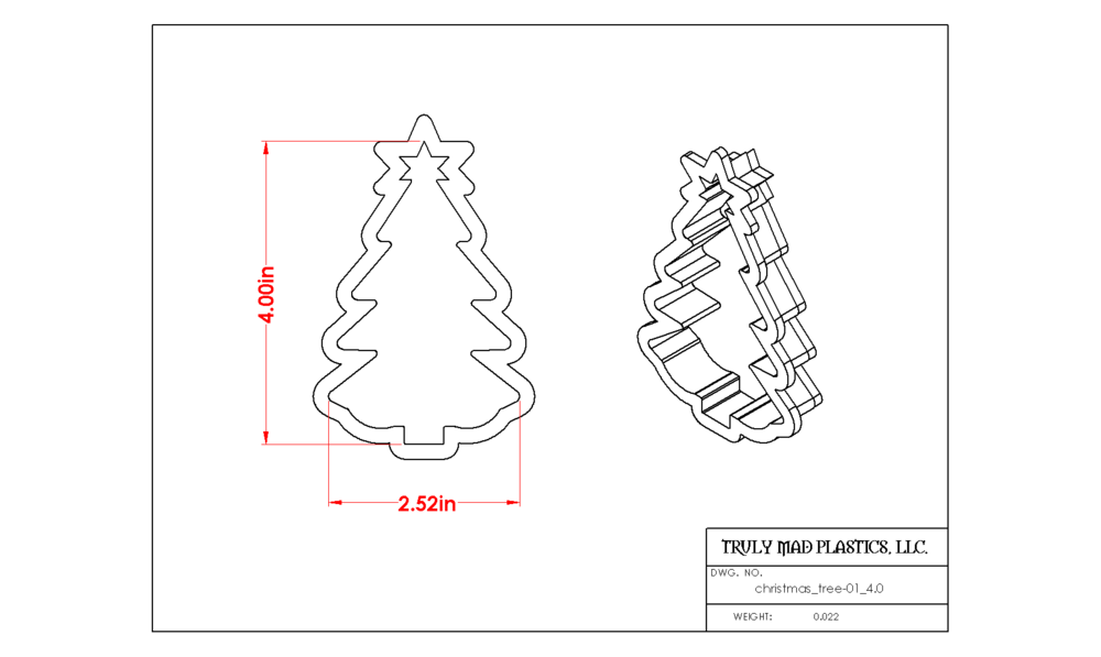 Christmas Tree 01, Size: 4.0&quot;