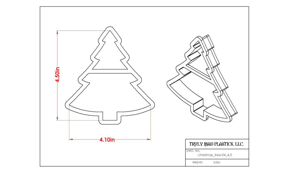 Christmas Tree 04, Size: 4.50&quot;
