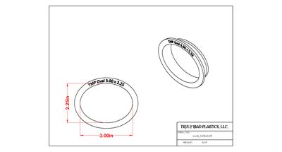 Oval 3.00 x 2.25