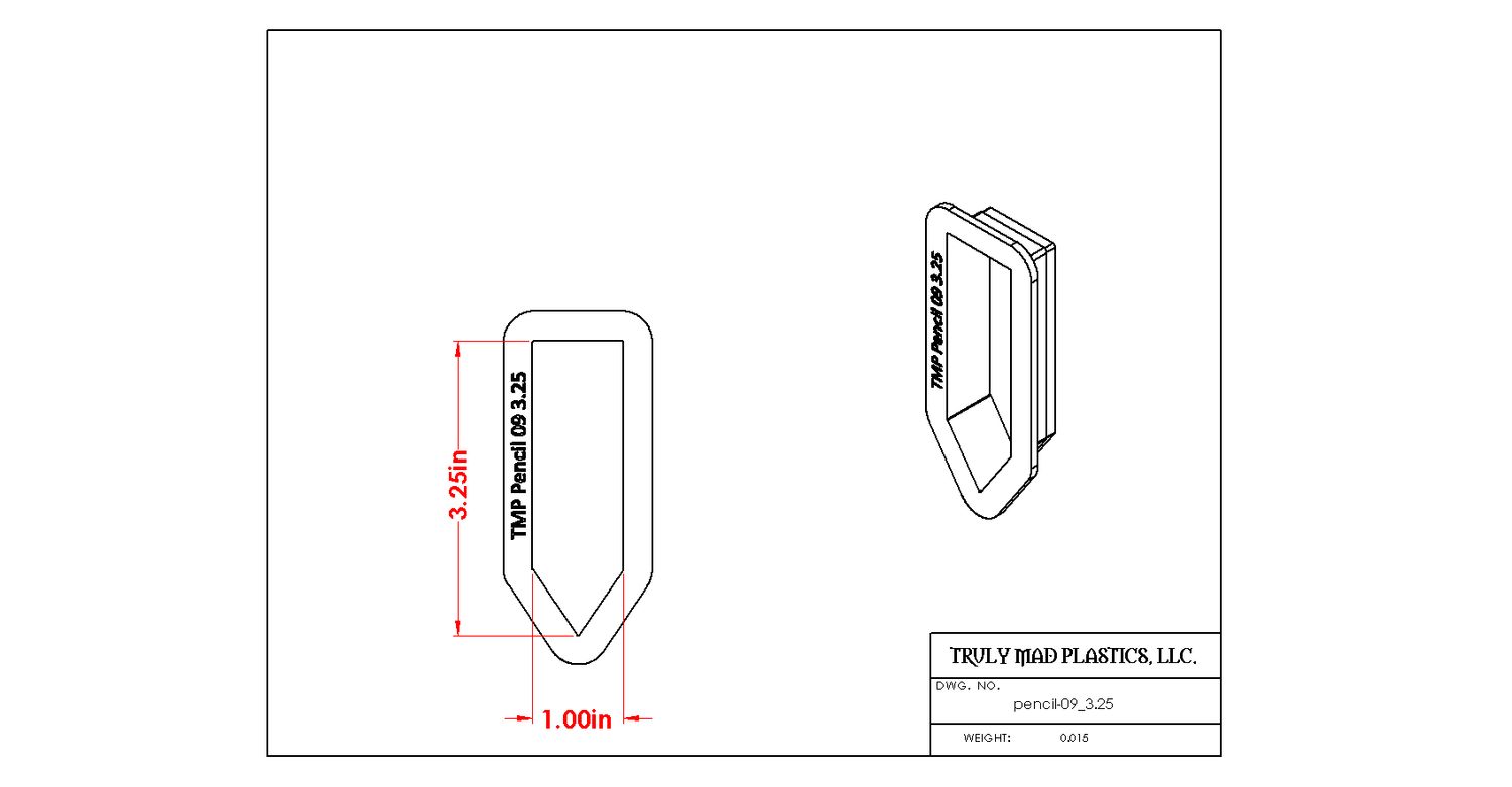 Pencil 09, Size: 3.25&quot;