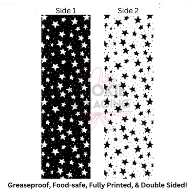 Greaseproof Black &amp; White Stars