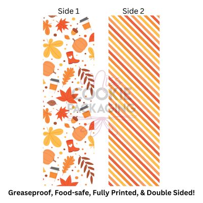 Greaseproof Warm Fall Pattern Strips