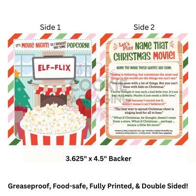 Greaseproof Backer Elf Movie Night