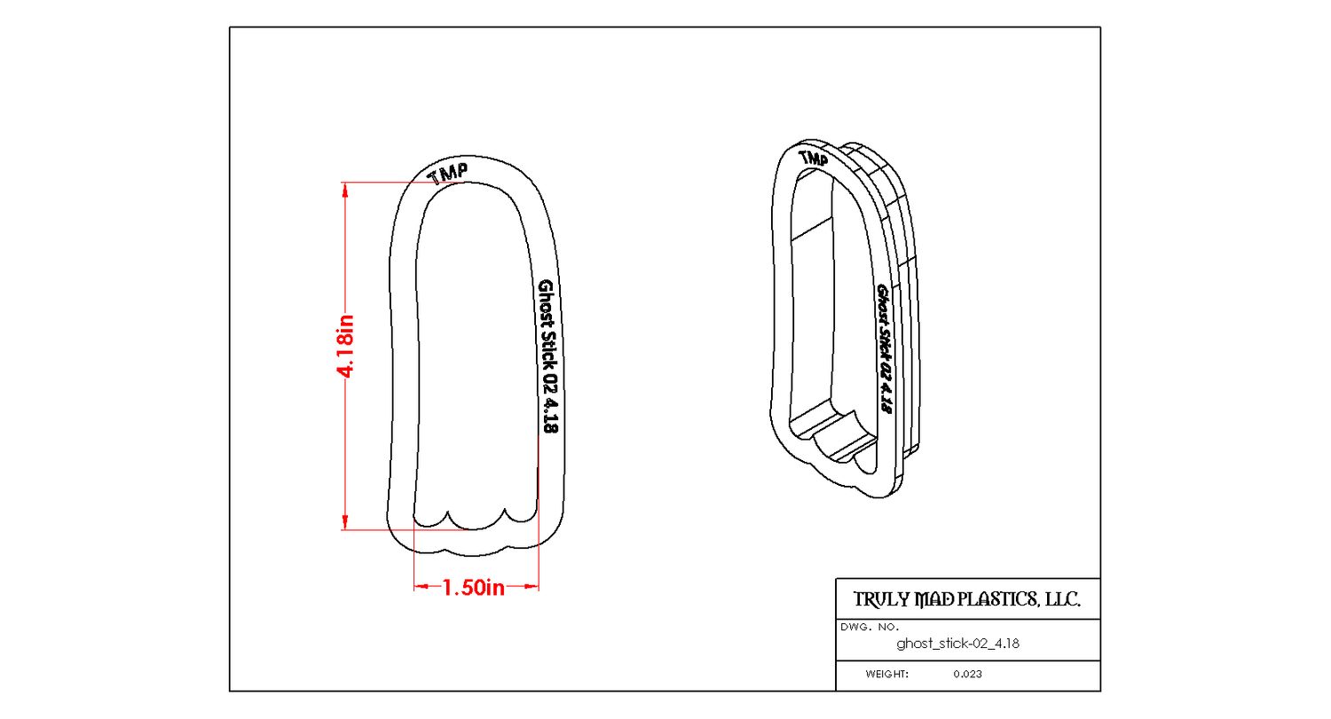 Ghost Stick 02, Size: 4.18&quot;