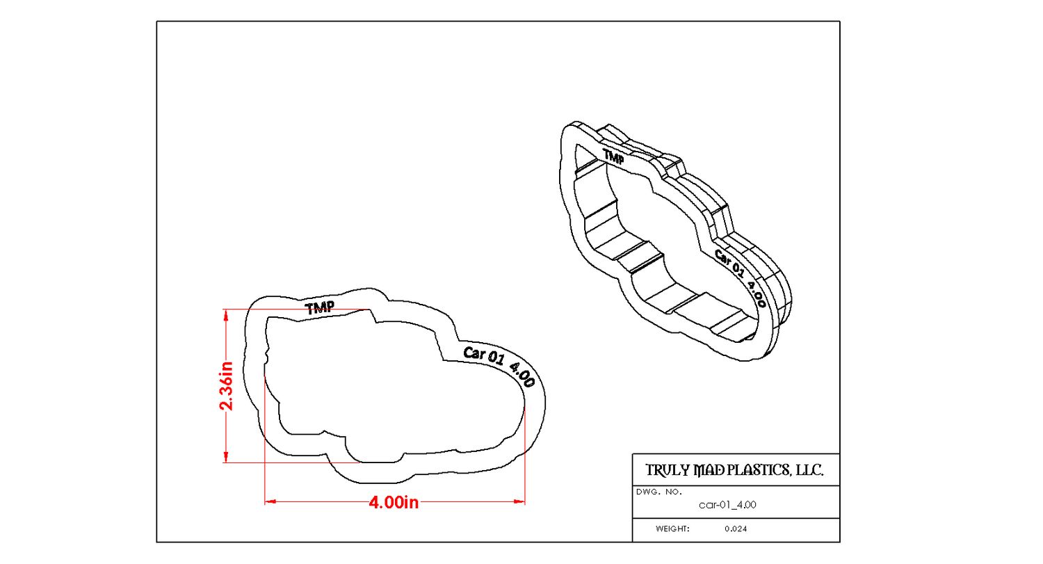 Car 01, Size: 4.00&quot;