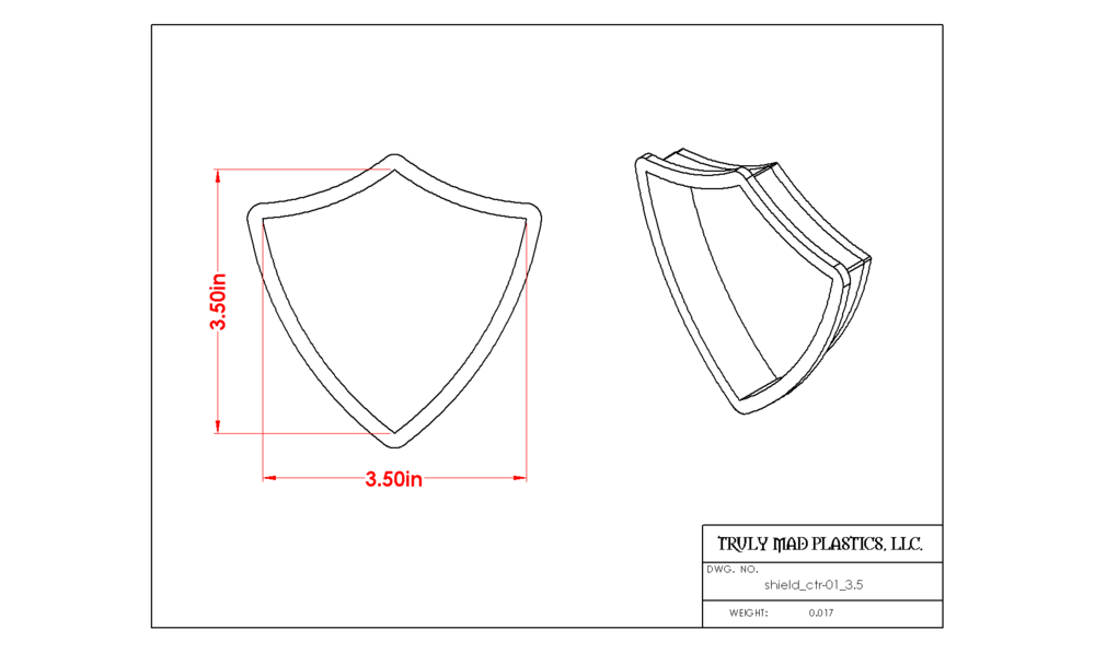 Shield (CTR Logo) 01, Size: 3.5&quot;