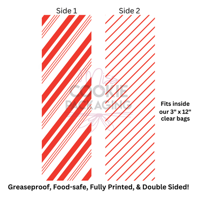 Greaseproof Backer - Red Stripes
