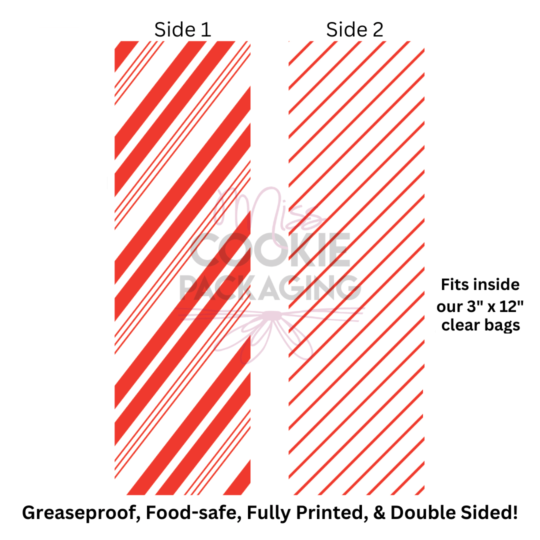 Greaseproof Backer - Red Stripes, Qty: 10 pack