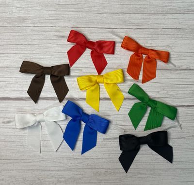 TMP Grosgrain Ribbon Pre-tied Bow with Twist Tie
