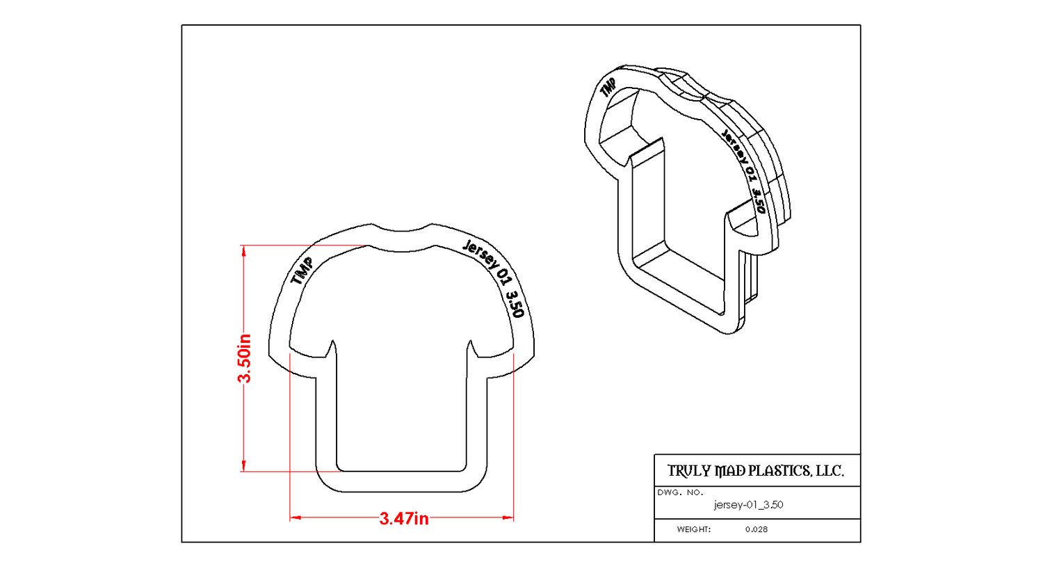 Jersey 01, Size: 3.50&quot;