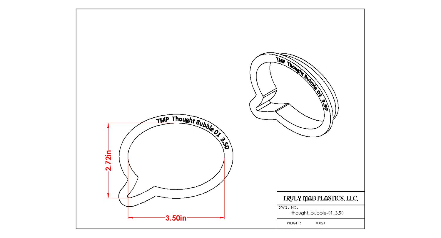 Thought Bubble 01, Size: 3.50&quot;