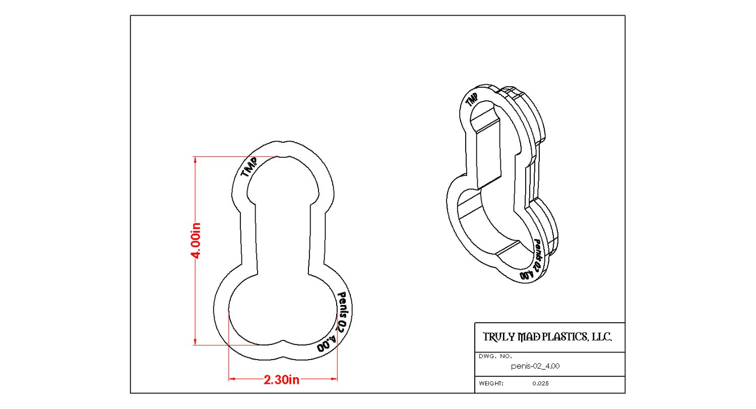 Penis 02, Size: 4.00&quot;