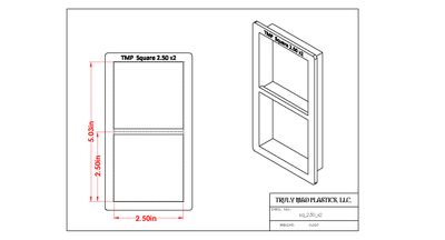 Square 2.50&quot; (Cuts 2)