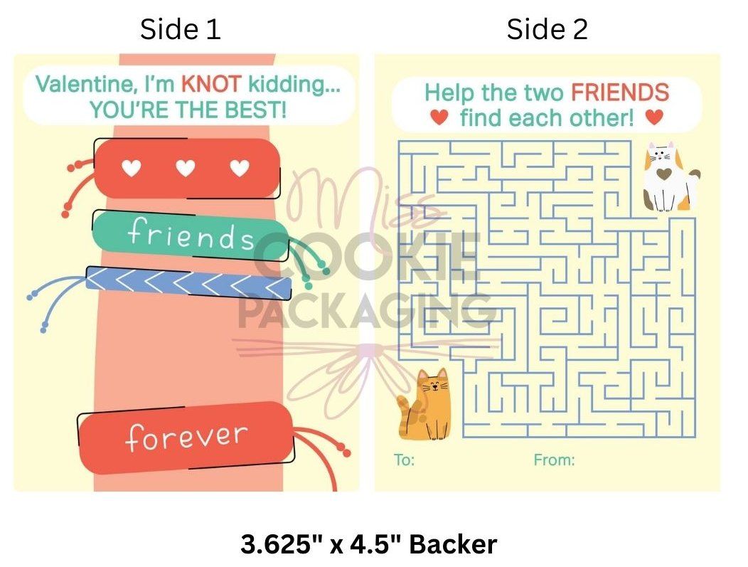 Greaseproof Backer Friendship Bracelet, Qty: 10 pack