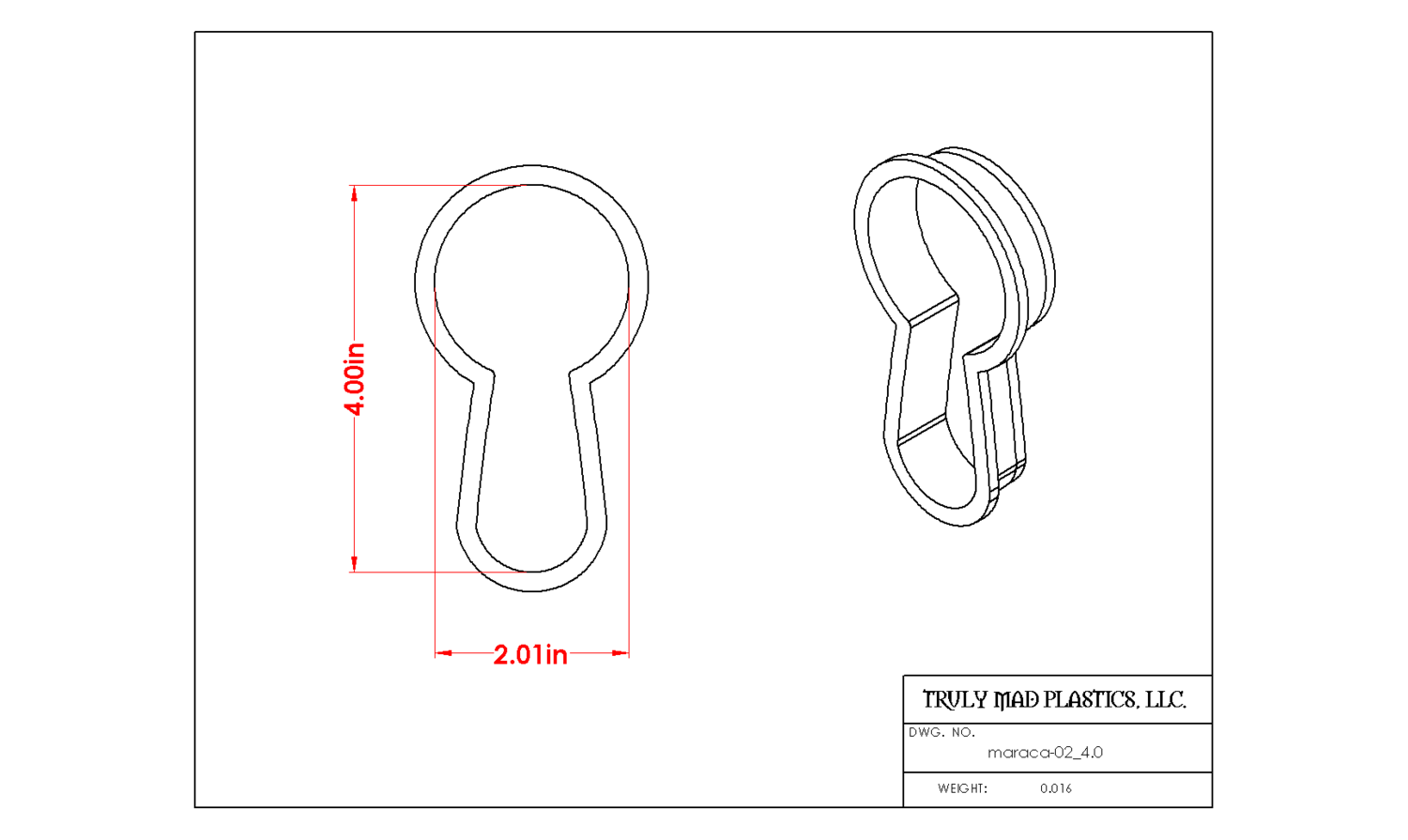 Maraca 02, Size: 4.00&quot;