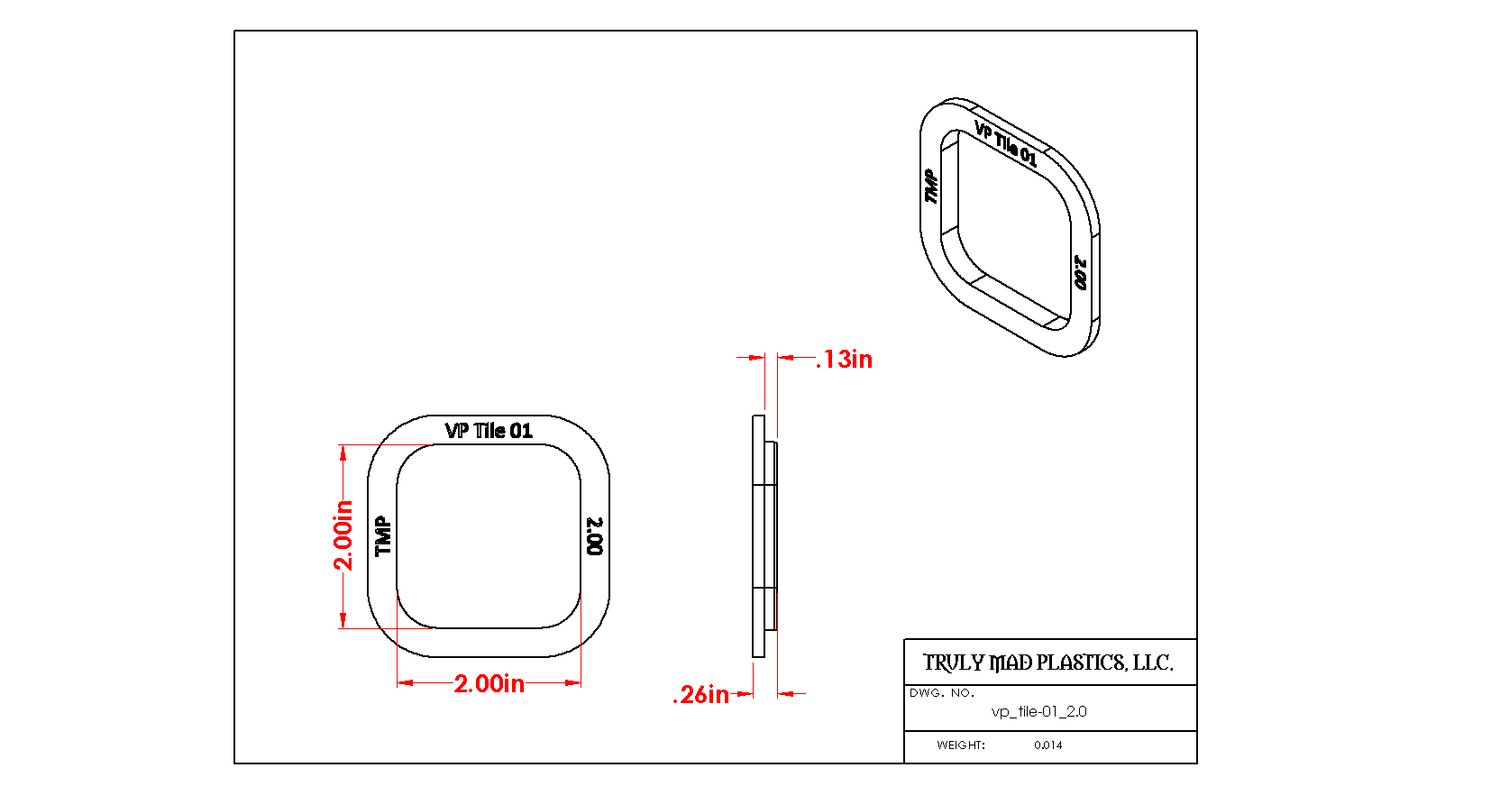 Two Inch Square (.26&quot; depth) (vp_tile-01_2.0)