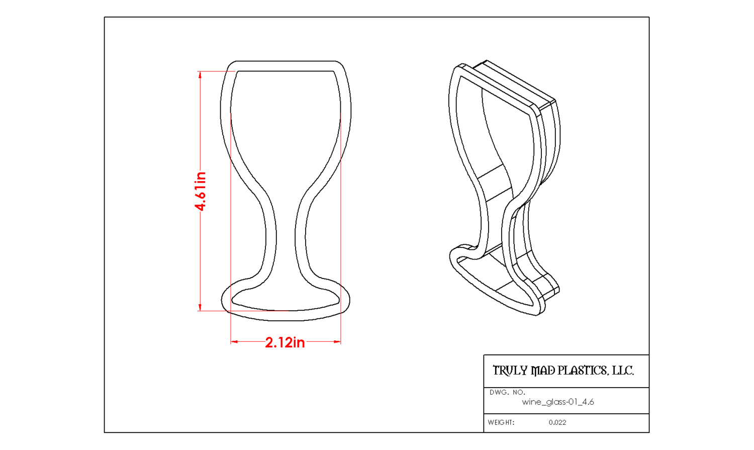 Wine Glass 01, Size: 4.6&quot;