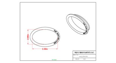 Oval 3.50&quot; x 2.036&quot;