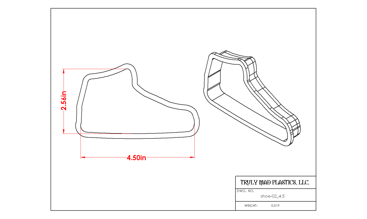Shoe 02, Size: 4.5&quot;