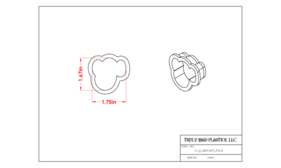 Mini JL Elephant Face (elephant face cutter only)