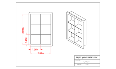 Square 1.25" (Cuts 6)